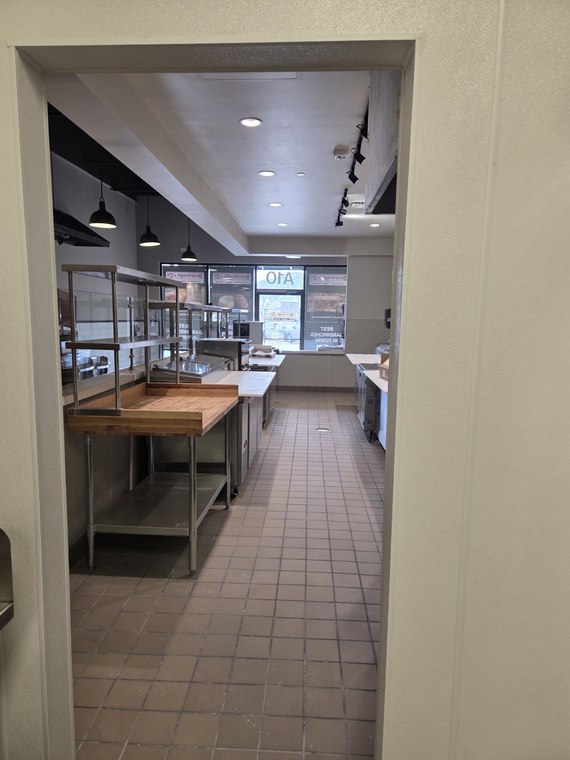 Restaurant serving line from a Northern Lights Cleaning project